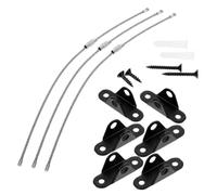 FRCOLOR 3 set Cinghie di Sicurezza per Mobili Ribaltamento in Acciaio Inossidabile Kit Ancoraggi per Mobili e Pareti Nero Protezione e Prevenzione Cadute Armadi e Librerie Facile