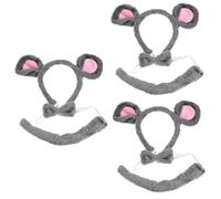 FRCOLOR 3 Set copricapo di ratto costume da fascia per animali cosplay di feste in costume con animali accessori per feste per Halloween topo fasce per le donne copricapo da festa