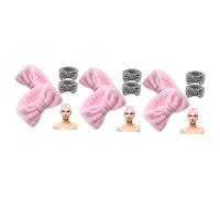 FRCOLOR 3 Set Di Fasce Elastiche Per Il Viso Per Donne Set Di Accessori Per Semplici Per La Della Pelle 4 Pezzi * 3