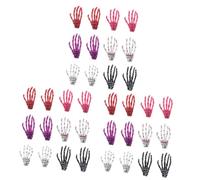 FRCOLOR 3 Set Di Fermagli Per Di Halloween A Forma Di Scheletro Fluorescente Accessorio Di Moda Facile Applicazione 12 Pezzi * 3