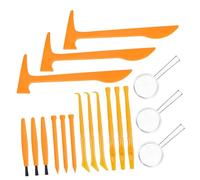 FRCOLOR 3 Set Kit Attrezzi per Scavo in Plastica con Martello Scalpello Spazzola e Raschietto Giocattolo Educativo per Scoprire Gemme e Imparare Scavo Regalo Compleanno e Natale