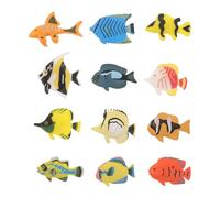 FRCOLOR 3 set Miniature Pesci Tropicali in Plastica Decorazioni Animali Marini Resistenti per Giocattoli Creativi per Storie Sottomarine e Collezionismo