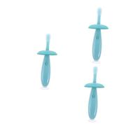 FRCOLOR 3 Set spazzolino kit per la pulizia dei denti detergente per denti da latte spazzolini da denti per bambini portatile boca chaga seconda fase massaggiagengive neonato Gel di silice