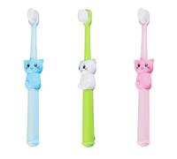 FRCOLOR 3 spazzolini da denti con setole morbide, per una pulizia delicata di piccoli denti e gengive, promuove sane abitudini di spazzolatura