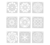 FRCOLOR 36 Stencil Mandala Fai da Te in Plastica Riutilizzabili, Stencil Scavati per Pittura Murale e Decorazione Mobili, Set 36 Pezzi per Progetti Artistici su Superfici Piane