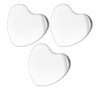 FRCOLOR 3Pcs Tavolozza Portatile A Forma Di Trucco A Forma Di Cuore Specchio Portante In Acciaio Inossidabile Per Il Display Da Tavolo Di San E Lo Smalto Per Unghie