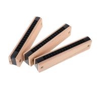 FRCOLOR 3pezzi Armonica per Ragazzo Ragazza in Legno Naturale Doppia Serie Kit di Montaggio Fai da Te per Sviluppare Creatività e Capacità Motorie per Insegnare Musica ai Principianti