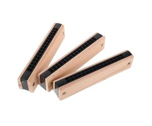 FRCOLOR 3pezzi Armonica per Ragazzo Ragazza in Legno Naturale Doppia Serie Kit di Montaggio Fai da Te per Sviluppare Creatività e Capacità Motorie per Insegnare Musica ai Principianti