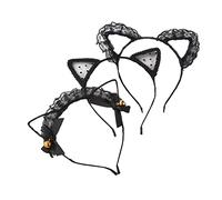 FRCOLOR 3pezzi Cerchietti Cat Ear Accessori Per Cosplay e Orecchie Compleanni e Halloween