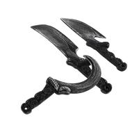 FRCOLOR 3pezzi Coltello Finto per Costume di Halloween di Plastica Curva Decorazione per Feste Accessori per Cosplay Giocattolo per Scherzi di Festa Pirata
