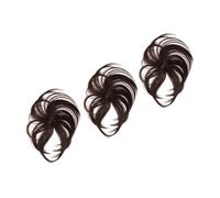 FRCOLOR 3pezzi Extension per Capelli Donne Toupet per Capelli Diradati Fibra Chimica per Aggiungere Volume Design Pratico Facile da Usare