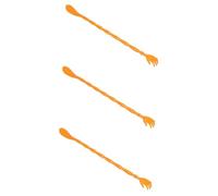 FRCOLOR 3pezzi Grattaschiena Con Calzascarpe Strumento Manuale Per Grattare Corpo e Indossare Le Scarpe Pratico e Leggero Per Uso Quotidiano e Viaggi Colore Arancione