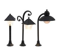 FRCOLOR 3Pezzi Lampade da Giardino Miniatura Lampioni per Decorazioni Paesaggistiche Miniatura per Piante Vaso Ornamentazioni Adorabili e Resistente