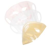 FRCOLOR 3pezzi Maschera Viso in Silicone Copertura Viso Maschera Idratante Gancio Per Orecchie Portatile e Riutilizzabile Per Cura