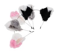 FRCOLOR 3pezzi Orecchie Da Gattino Per Donna Cercchio Per Capelli Da Gatto Cercchio Orecchie Di Gatto Pelose Accessori Per Capelli Da Copricapo in Maschera