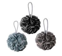 FRCOLOR 3pezzi Palline Da Doccia Rete Per Corpo Esfoliante Morbido Per Bagno Accessorio Per Uomini e Donne Colori Casual Rimuove Le Cellule Morte e Aumenta La Del Gel Doccia