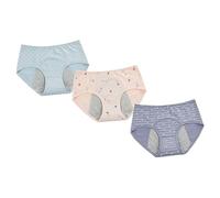 FRCOLOR 3pezzi Pantaloni Menstruali Donna Culotte Anti-fuga Traspirante Sicurezza e Comfort Per Ciclo Mestruale Da Colori Pesca Lago Misto