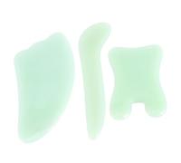FRCOLOR 3pezzi Piastra Gua Sha Verde Oliva Strumenti Per Massaggio e Trattamento Terapia Include Barretta e Piastra Accessori Per Relax e Benessere Della
