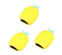 FRCOLOR 3pezzi Silicone Ananas Scrubber Per Doccia e Massaggiante Giallo Per Esperienze e Relax