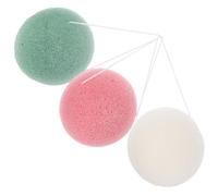 FRCOLOR 3pezzi Spugna per Viso Esfoliante Scrubber per Pulizia del Viso Rimuove Sebo e Cellule Morte Riutilizzabile e Pratica Adatta Tutti i Tipi