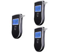 FRCOLOR 3pezzi Tester Elettronico Di Alcool Con Display Lcd Misuratore Professionale Per Controlli Di Sicurezza Stradale Alta Sensibilità e Precisione Colore Nero Adatto Per Uso Polizia e