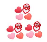 FRCOLOR 3set Astuccio Per Rossetto Ombretti Vuoti Cuore Ombretto in Crema Fornitura Lucentezza Succoso Tavolozza Labbra Vuota Mini Borsa Per Il Trucco Plastica 4pcs*3