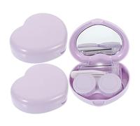 FRCOLOR 3sets Lenti Contatto Con Specchio Kit Portatile Per Viaggi Design Cuore Per Uso Quotidiano e Attività All Aperto