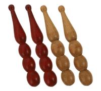FRCOLOR 4 bastoncini massaggianti con perle, massaggiatori manuali, massaggiatori per massaggiare il nemico, a casa, per massaggiare l'agopuntura, in legno profumato
