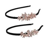 FRCOLOR 4 fasce per capelli in flanella con strass per ragazze a forma di viso di ghiaccio, nastro per capelli in stile bohémien, accessori da sposa con strass
