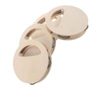 FRCOLOR 4 Kit Sonaglio Legno Naturale per Dipingere Strumento Musicale Montessori per Sviluppo Sensoriale e Manualità Ragazzo
