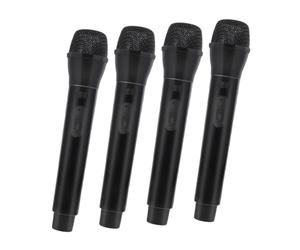 FRCOLOR 4 Microfono per Prop Ruolo per Feste Compleanno e Cosplay Colore Nero Stimola Creatività e Responsabilità