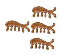 FRCOLOR 4 pettini in legno per massaggio del cuoio capelluto, diffusore per capelli, per uomini, parrucchieri, pettine per capelli largo, pettine districante per donne, pettine in legno per uomini e