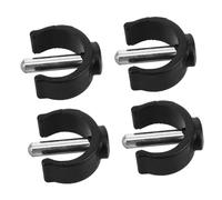 FRCOLOR 4 pezzi Clip Scatto C Regolabile per Bastoni e Stampelle Accessori Robusti in Plastica e Acciaio Fissaggio per Deambulatori e Ausili Cammino