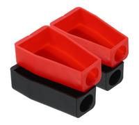 FRCOLOR 4 Pezzi Copri Terminale Batteria Auto in Pp Rosso Nero per Auto e | Isolamento e Resistenza all Acqua, Identificazione Rapida dei Poli, Set Pratico