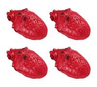 FRCOLOR 4 pezzi Cuore Insanguinato per Halloween, Simulazione Realistica di Organo Umano, Parti del Corpo Spaventose per Decorazioni di Case Infestate, Accessori per Feste Zombie, Giocattoli