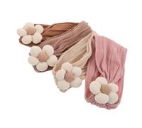 FRCOLOR 4 Pezzi Fasce Capelli Bambina Neonata Elastiche con Fiore Fasce Testa Elastiche per Ragazzo Ragazza e Bambine Accessori Capelli Elastici per Bambine e Ragazzo Ragazza Antiscivolo e