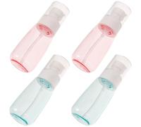 FRCOLOR 4 Pezzi Flaconi da Viaggio U-shaped Bottiglie Cosmetiche Vuote per Shampoo e Lozione Contenitori Portatili Resistenti con Chiusura Ermetica per Viaggi e Uso Colore Colore Casuale