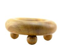 FRCOLOR 4 pezzi massaggiatore collo in legno il perfetto testa di legno corpo portatile cuscino cervicale in legno posteriore massaggiante Lo strumento cerchio la panca rotella di