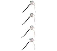 FRCOLOR 4 Pezzi Nappa Forcella per Capelli Cinesi Antica Forchetta per Capelli Vintage Bacchette per Capelli Forchetta per Capelli Per Le Donne Hanfu Bacchette per Capelli Ragazze Cina Sposa Fibra