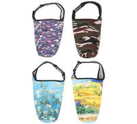FRCOLOR 4 Pezzi Neoprene Bottle Cover per Mug 30oz, Copertura Termica Pieghevole con Manico, per Tumbler e Bicchiere Termico da Viaggio, per Camminata e Hiking