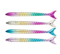 FRCOLOR 4 Pezzi Penne da Creare a Coda di Sirena Blu in Plastica per Fai | Accessorio per Nail Diamond e Decorazione Telefono, Strumento per Ricamo e Pittura, Bel Design Stile Casuale
