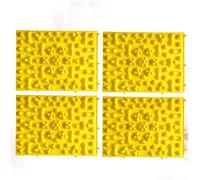 FRCOLOR 4 Pezzi Piastra Per Massaggio Ai Piedi Piede Pediluvio e Massaggiatore Pantofole Per Massaggio Con Digitopressione Bagnapiedi Bagnanti Tampone Spray Gambe Solette Uomo Gamba Yellow