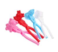 FRCOLOR 4 pezzi Pinze per Palle di Neve di Varie Forme Giocattoli Invernali per Strumento Leggero e Portatile per Giochi all Aperto su Neve e Protegge le Mani dal Freddo Durante le