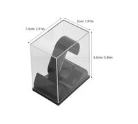 FRCOLOR 4 Pezzi Porta Orologi Trasparenti in Plastica Custodia Compatta per Esposizione e Organizer da Polso Supporto Bracciali e Gioielli per Uomo e Donna Salvaspazio e Portatile