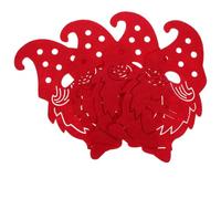 FRCOLOR 4 Pezzi Sacchetto Portaposate in Feltro Rosso Babbo Natale | Decorazione Natalizia per Casa e Ristorante, Copri Posate per Forchette e Cucchiai, Stile Allegro