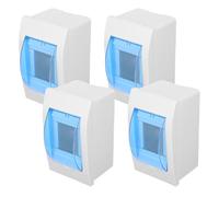 FRCOLOR 4 pezzi Scatola di Distribuzione Elettrica Piccola con Finestra Trasparente Protezione Anti-contatto per Circuiti Custodia per Uso Residenziale e Commerciale