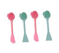 FRCOLOR 4 Pezzi Spazzola Detergente In Silicone Scrubber Viso In Silicone Per Le Donne Spazzole Maschera Per Il Viso Applicatore Labbra Spazzola Per La Cura Della Pelle Spugna Per Pulizia