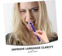 FRCOLOR 4 Pezzi Strumenti per Allenamento Lingua e Adulti Trainer per Lateralizzazione e Sollevamento Lingua in Acciaio e Plastica Esercizi Muscolari per Riabilitazione Del Linguaggio Blu