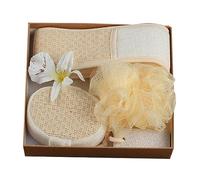 FRCOLOR 4 Pezzi Strumenti per La Del Palla Bagno Asciugamano Scrubber e Esfoliante e Riutilizzabile e Lavabile per Liscia e Morbida