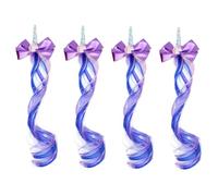 FRCOLOR 4 Pz Accessori per parrucche per bambini parrucca di umani ricci cartone animato barrette hair clip hair charms molletta bel copricapo decorazione dei della ragazza